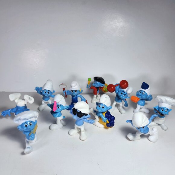 Smurfs McDonalds Lot of 12 Happy Meal Toys 2011 and 2013 Collectible - Picture 1 of 10